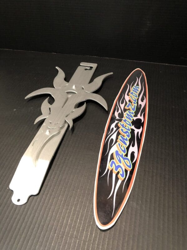 Decorative metal shark piece