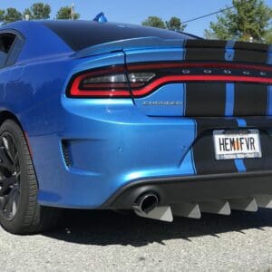 Rear Wind Diffuser on a Dodge Charger Hellcat