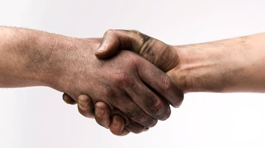 Trusted Partners Shaking Hands