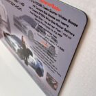 Custom foam core board displays details about a Ford Mustang Mach 1, including exterior and interior modifications.