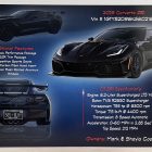 Black 2019 Corvette ZR1 displayed with specifications and features listed, including performance details and owners' names.